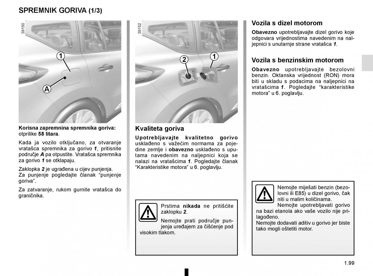 Renault Espace V 5 vlasnicko uputstvo / page 105