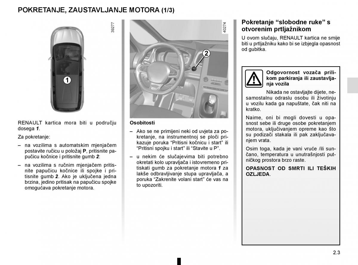 Renault Espace V 5 vlasnicko uputstvo / page 111