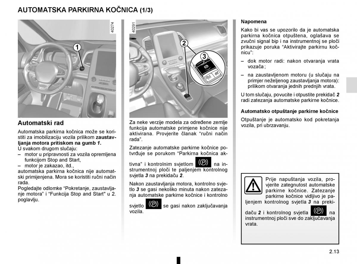 Renault Espace V 5 vlasnicko uputstvo / page 121