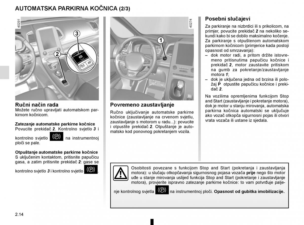 Renault Espace V 5 vlasnicko uputstvo / page 122