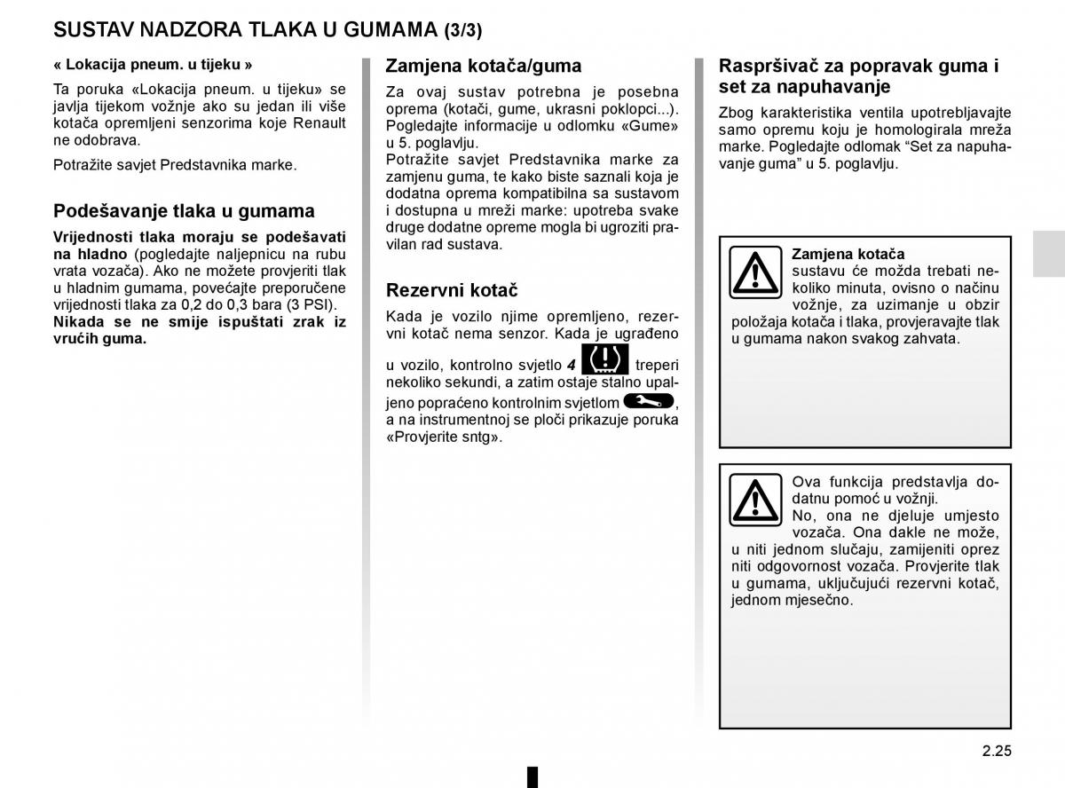 Renault Espace V 5 vlasnicko uputstvo / page 133