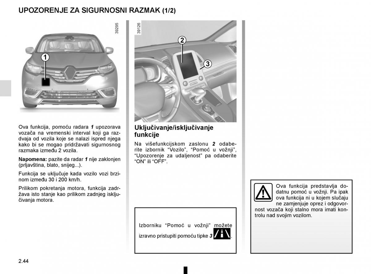 Renault Espace V 5 vlasnicko uputstvo / page 152