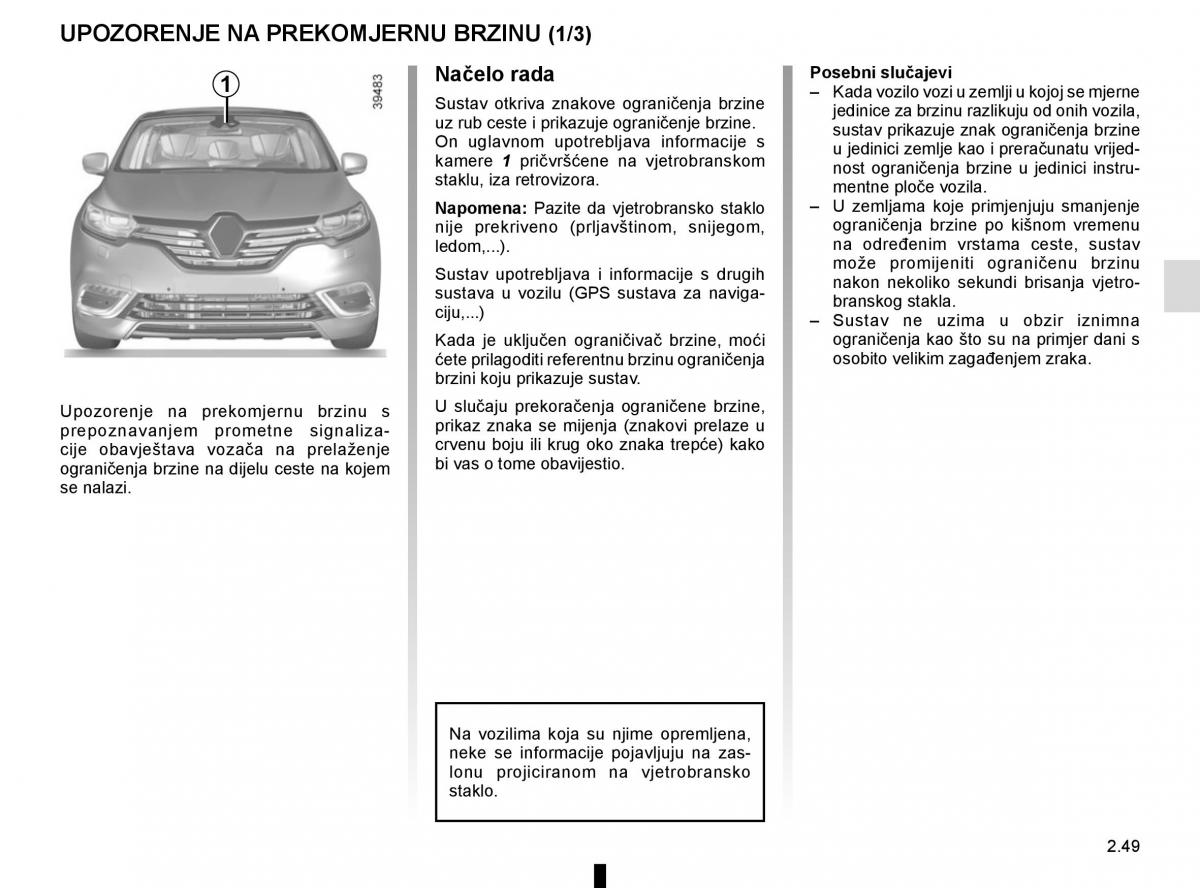 Renault Espace V 5 vlasnicko uputstvo / page 157