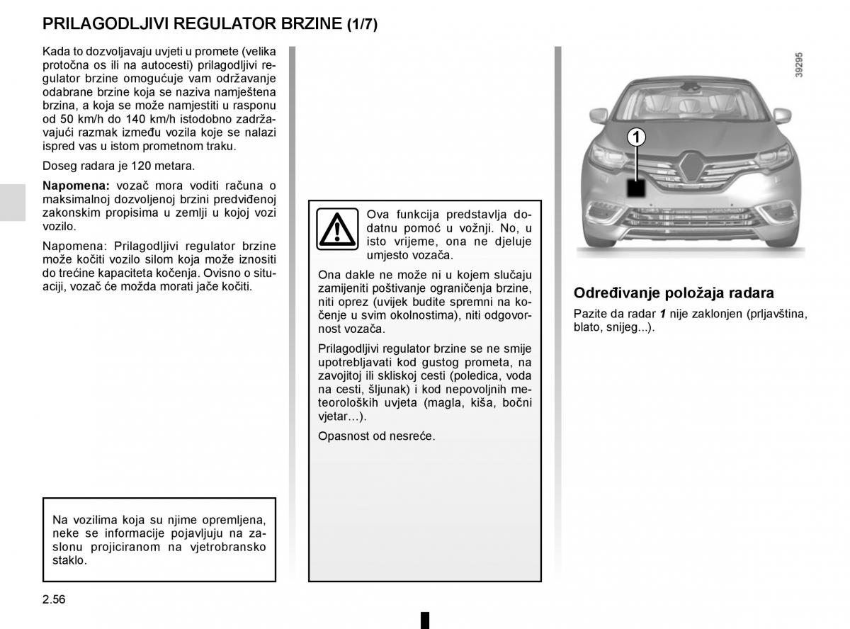 Renault Espace V 5 vlasnicko uputstvo / page 164