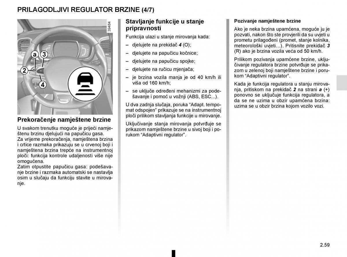 Renault Espace V 5 vlasnicko uputstvo / page 167