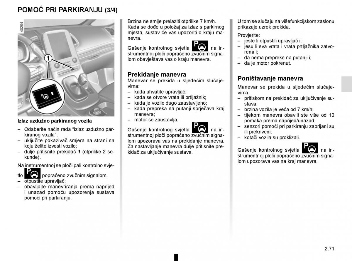 Renault Espace V 5 vlasnicko uputstvo / page 179