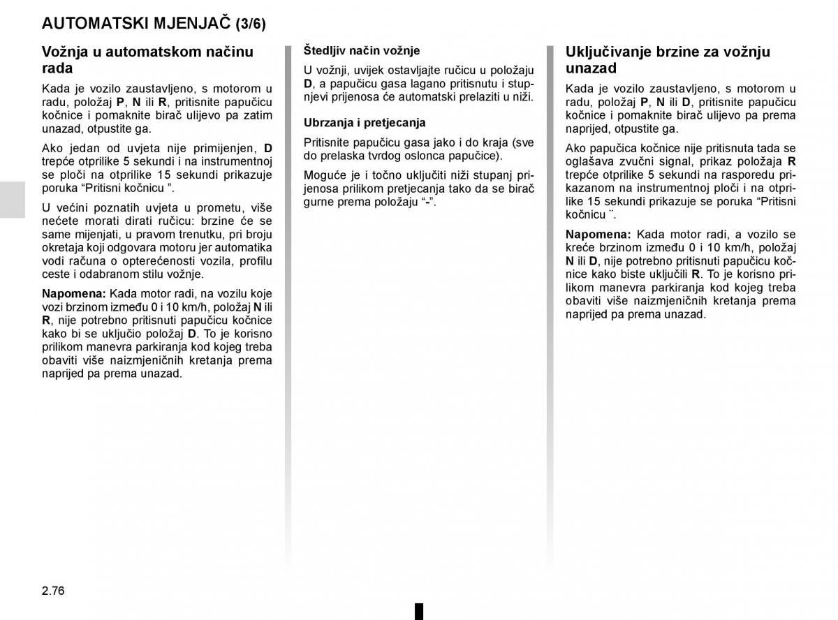 Renault Espace V 5 vlasnicko uputstvo / page 184