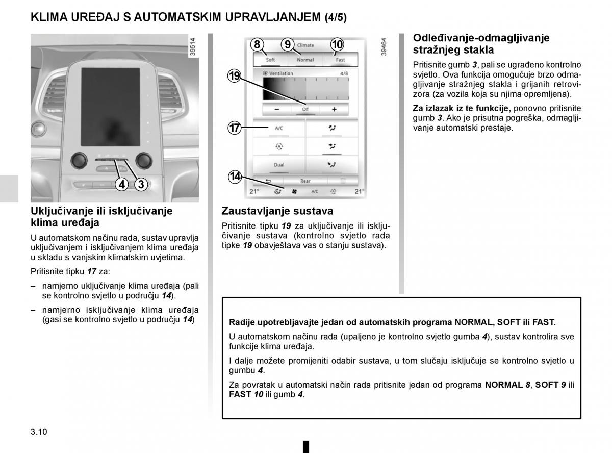 Renault Espace V 5 vlasnicko uputstvo / page 198