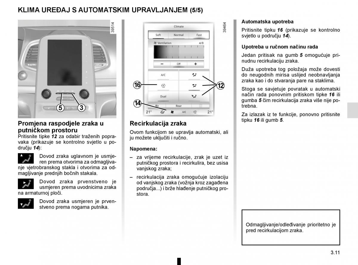 Renault Espace V 5 vlasnicko uputstvo / page 199