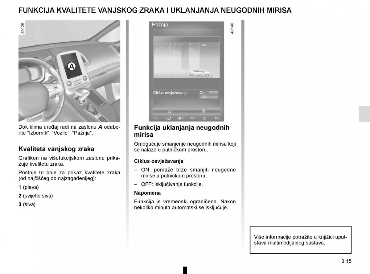 Renault Espace V 5 vlasnicko uputstvo / page 203