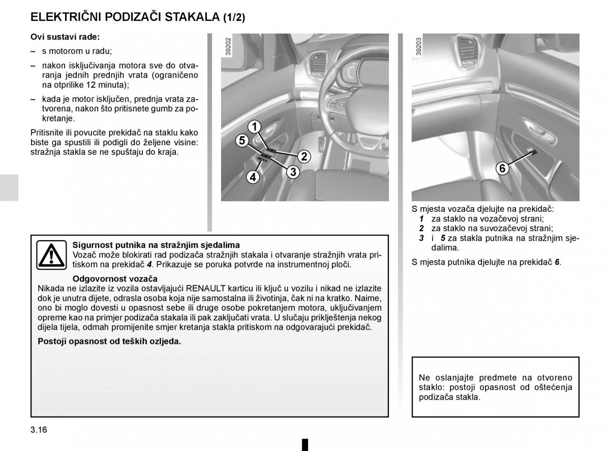 Renault Espace V 5 vlasnicko uputstvo / page 204