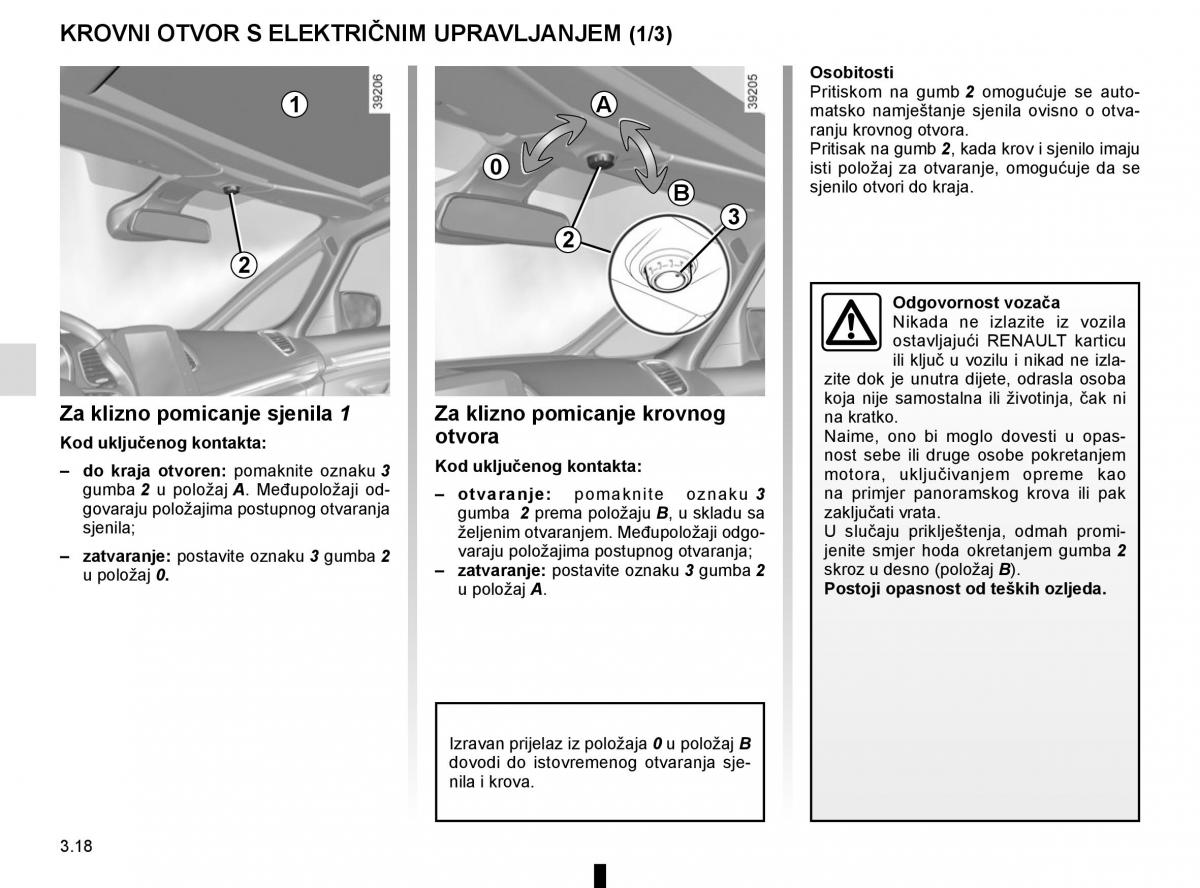 Renault Espace V 5 vlasnicko uputstvo / page 206