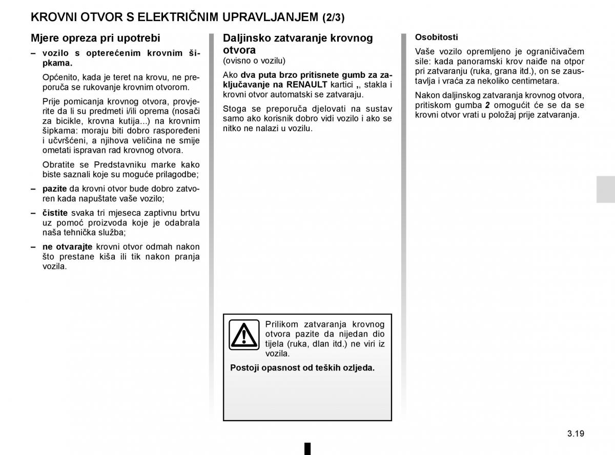 Renault Espace V 5 vlasnicko uputstvo / page 207