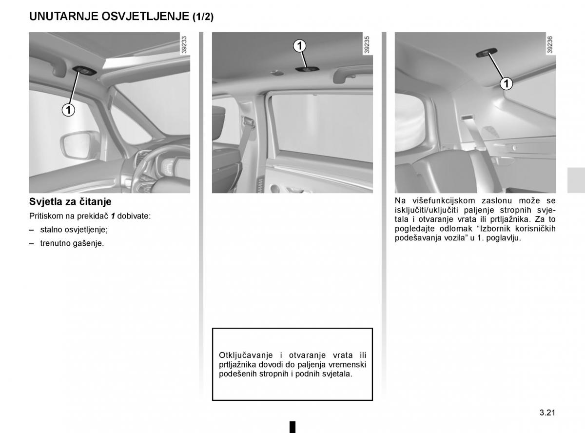 Renault Espace V 5 vlasnicko uputstvo / page 209