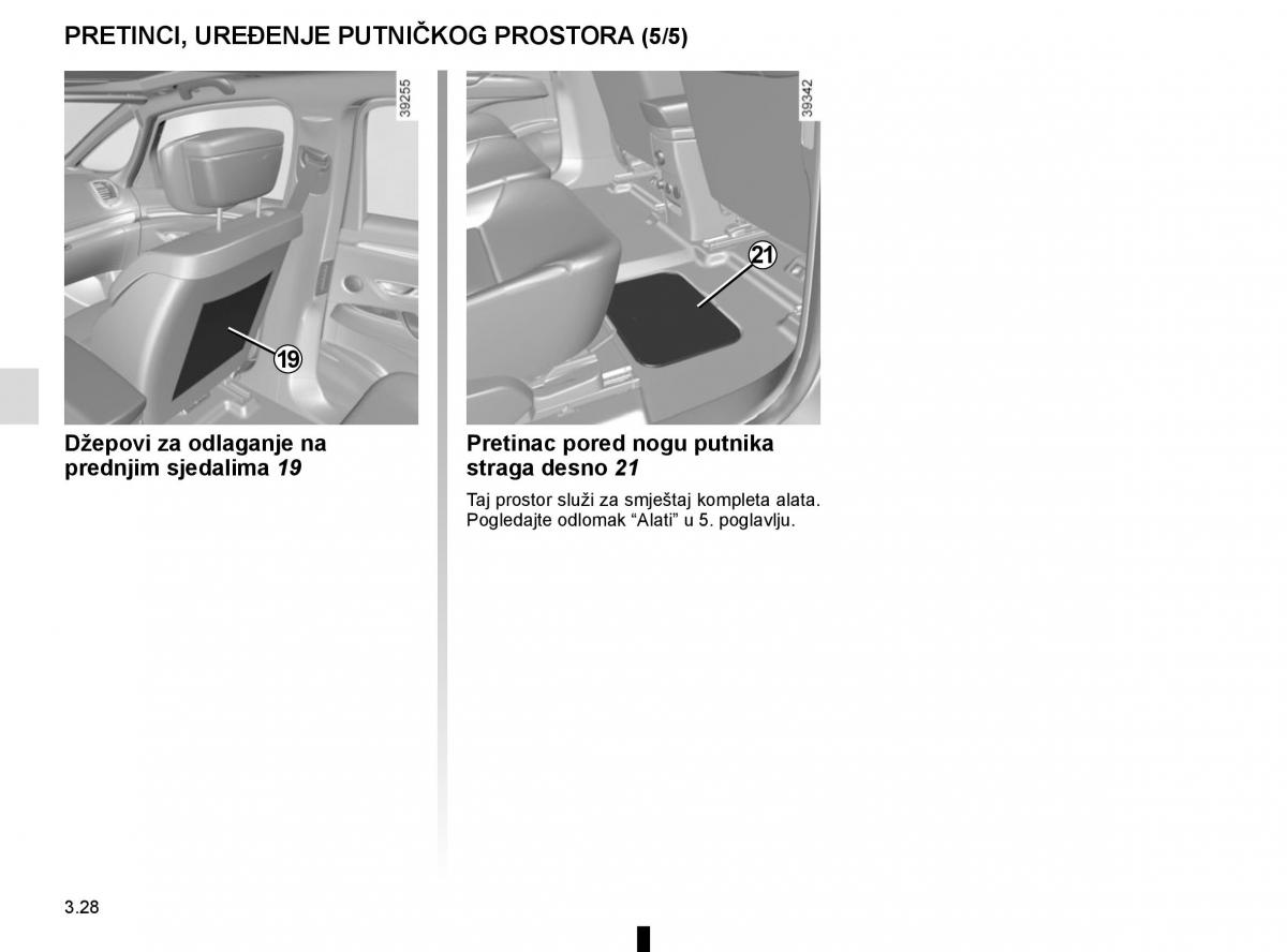 Renault Espace V 5 vlasnicko uputstvo / page 216