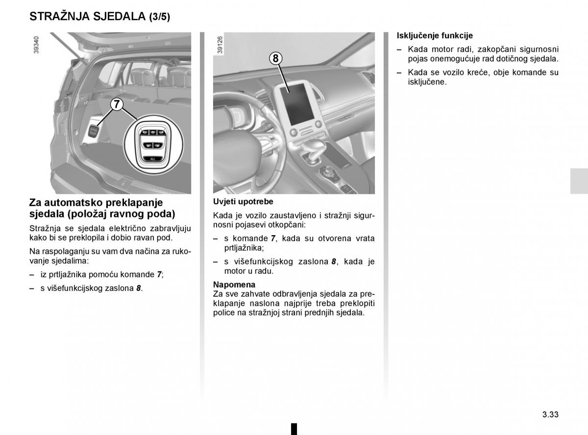 Renault Espace V 5 vlasnicko uputstvo / page 221