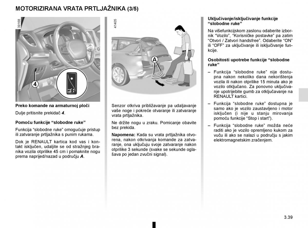 Renault Espace V 5 vlasnicko uputstvo / page 227