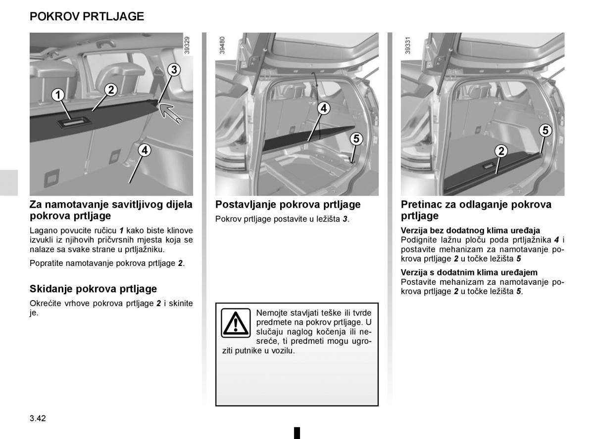 Renault Espace V 5 vlasnicko uputstvo / page 230