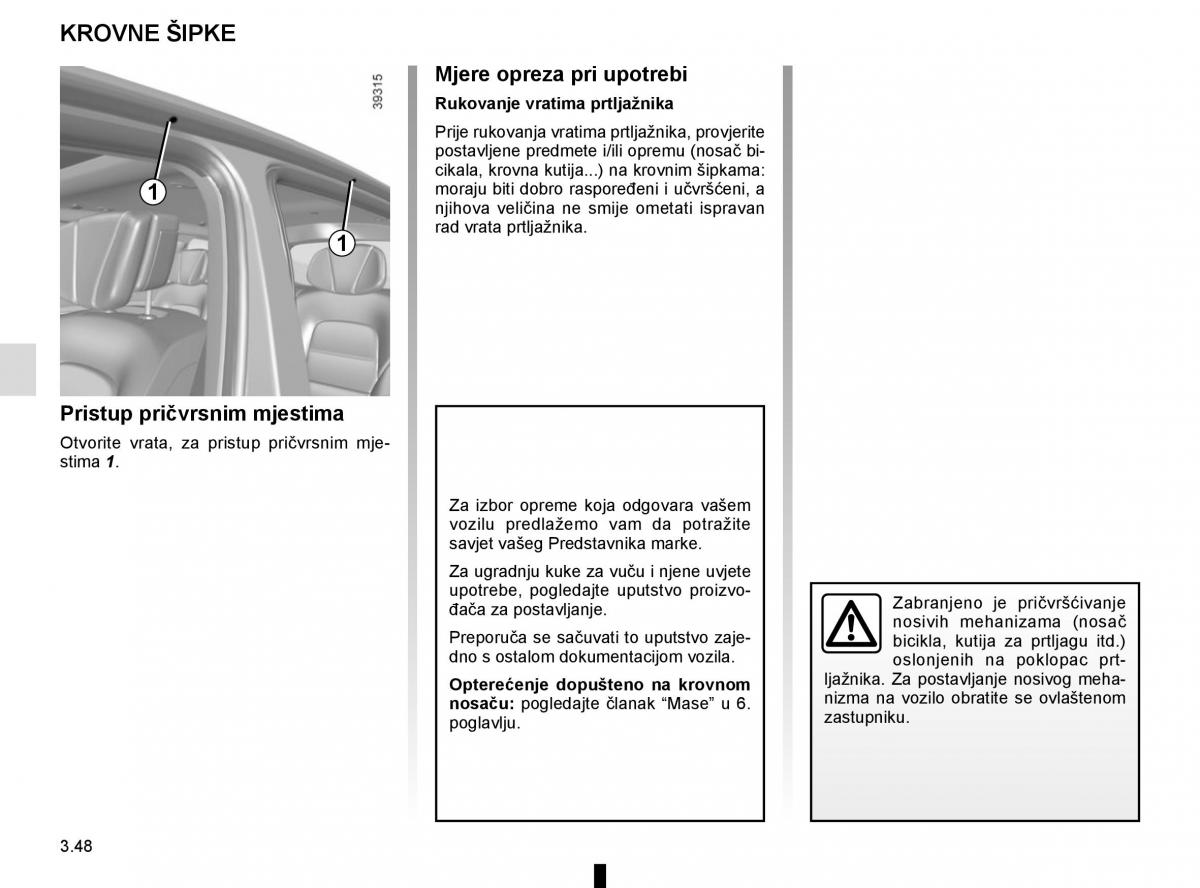 Renault Espace V 5 vlasnicko uputstvo / page 236