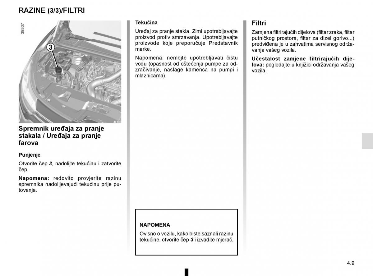 Renault Espace V 5 vlasnicko uputstvo / page 247