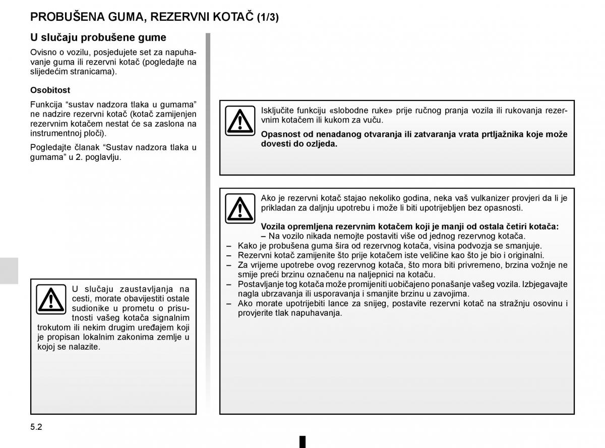 Renault Espace V 5 vlasnicko uputstvo / page 258