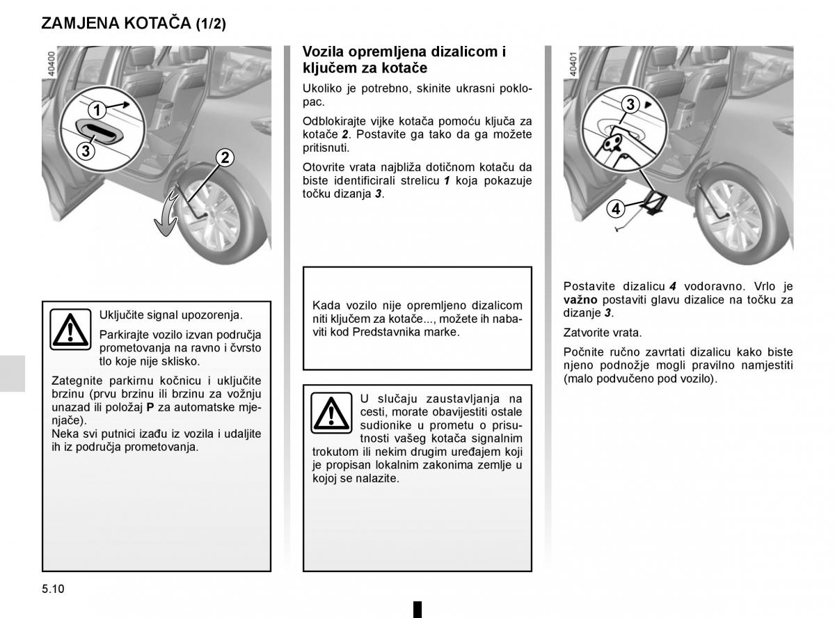 Renault Espace V 5 vlasnicko uputstvo / page 266