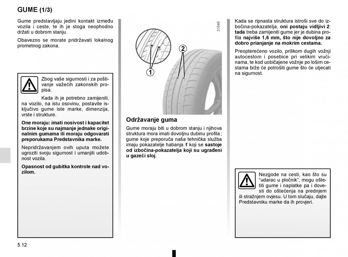 Renault Espace V 5 vlasnicko uputstvo / page 268