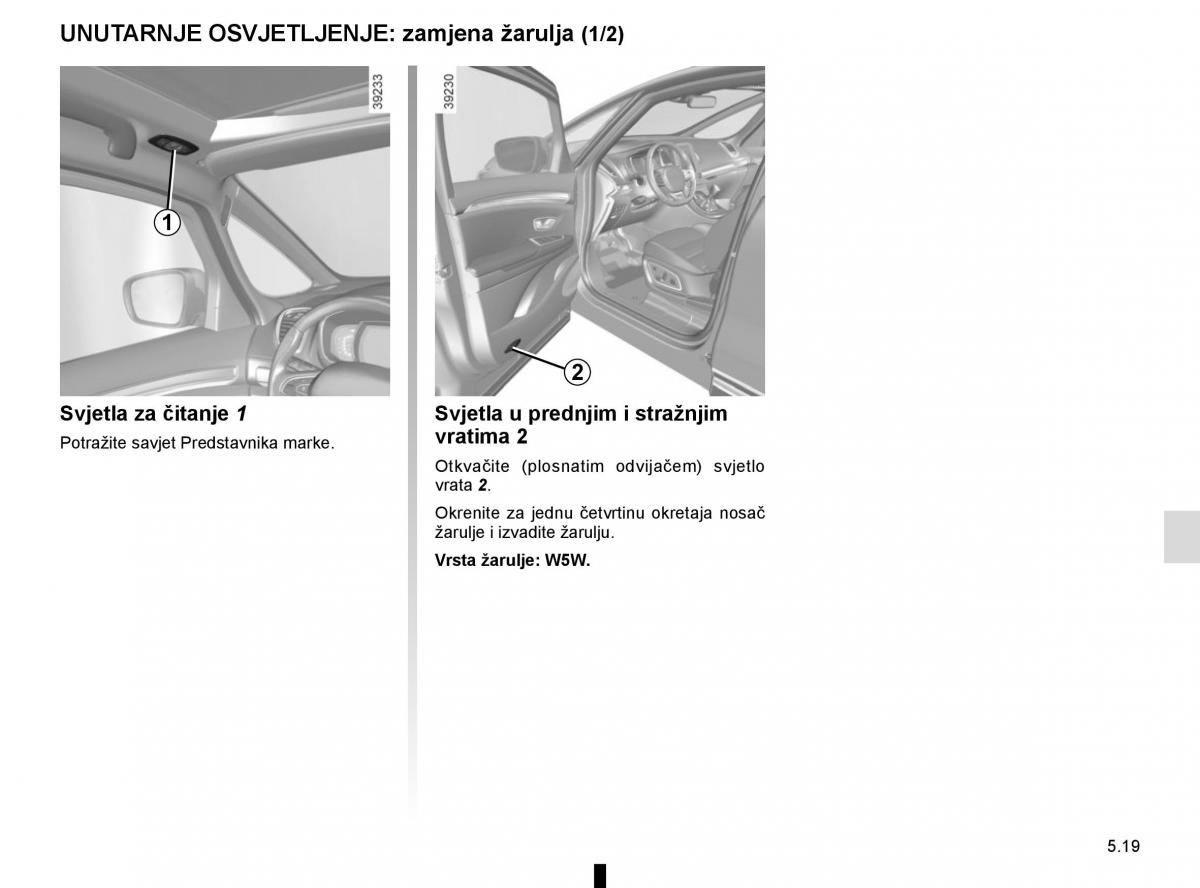 Renault Espace V 5 vlasnicko uputstvo / page 275