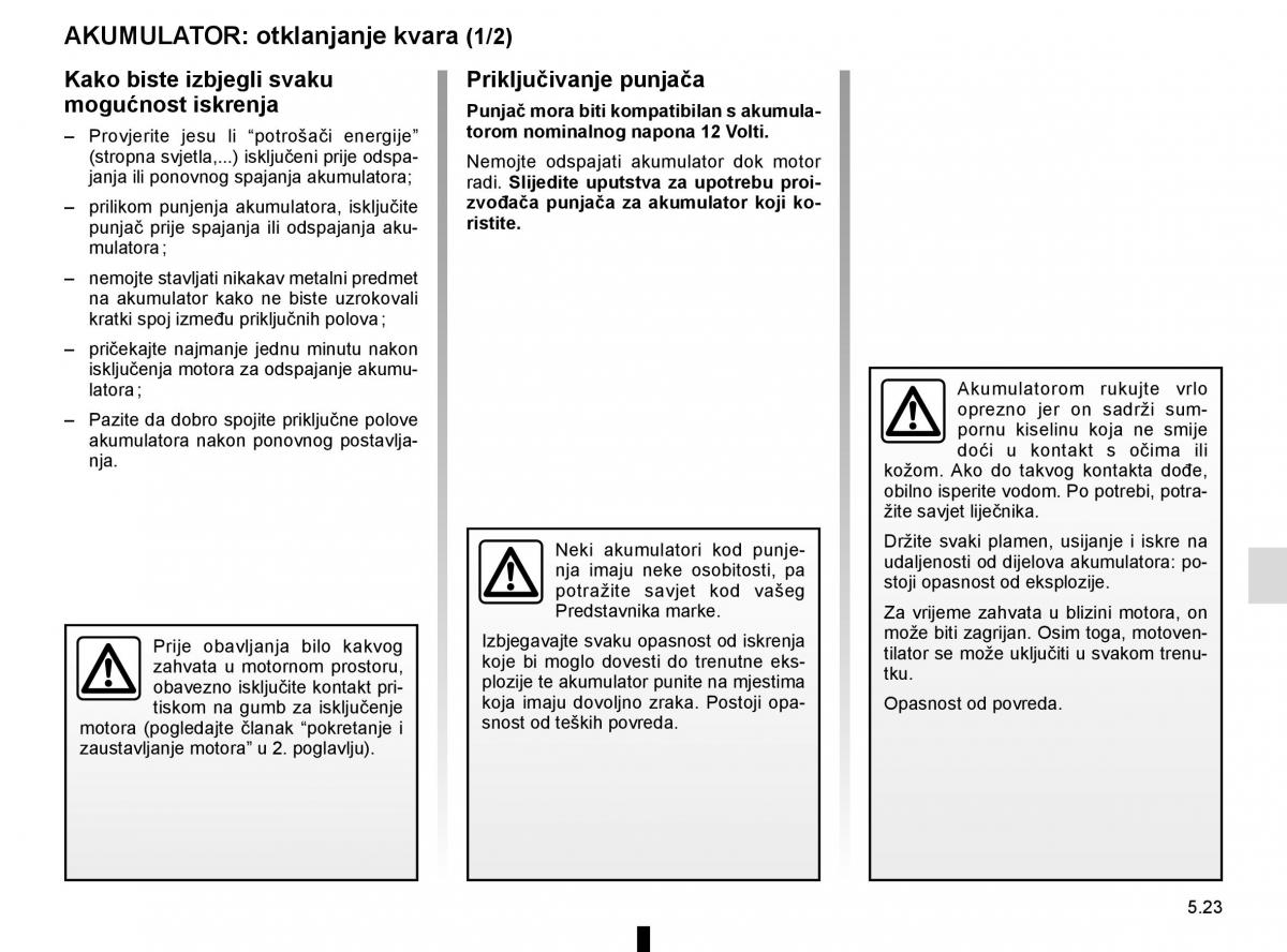 Renault Espace V 5 vlasnicko uputstvo / page 279