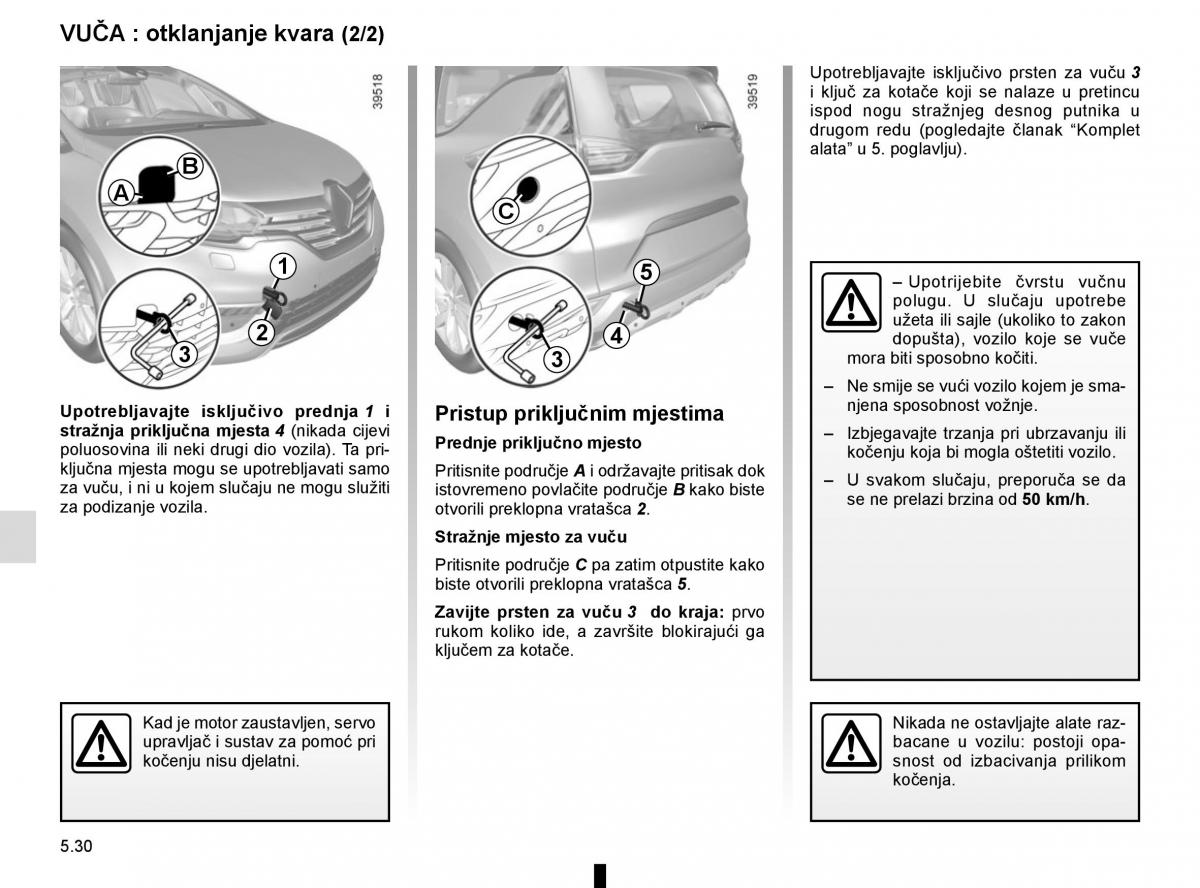 Renault Espace V 5 vlasnicko uputstvo / page 286