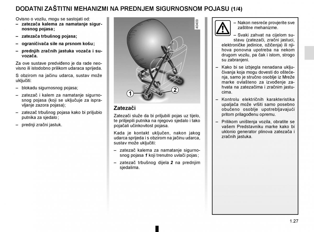 Renault Espace V 5 vlasnicko uputstvo / page 33