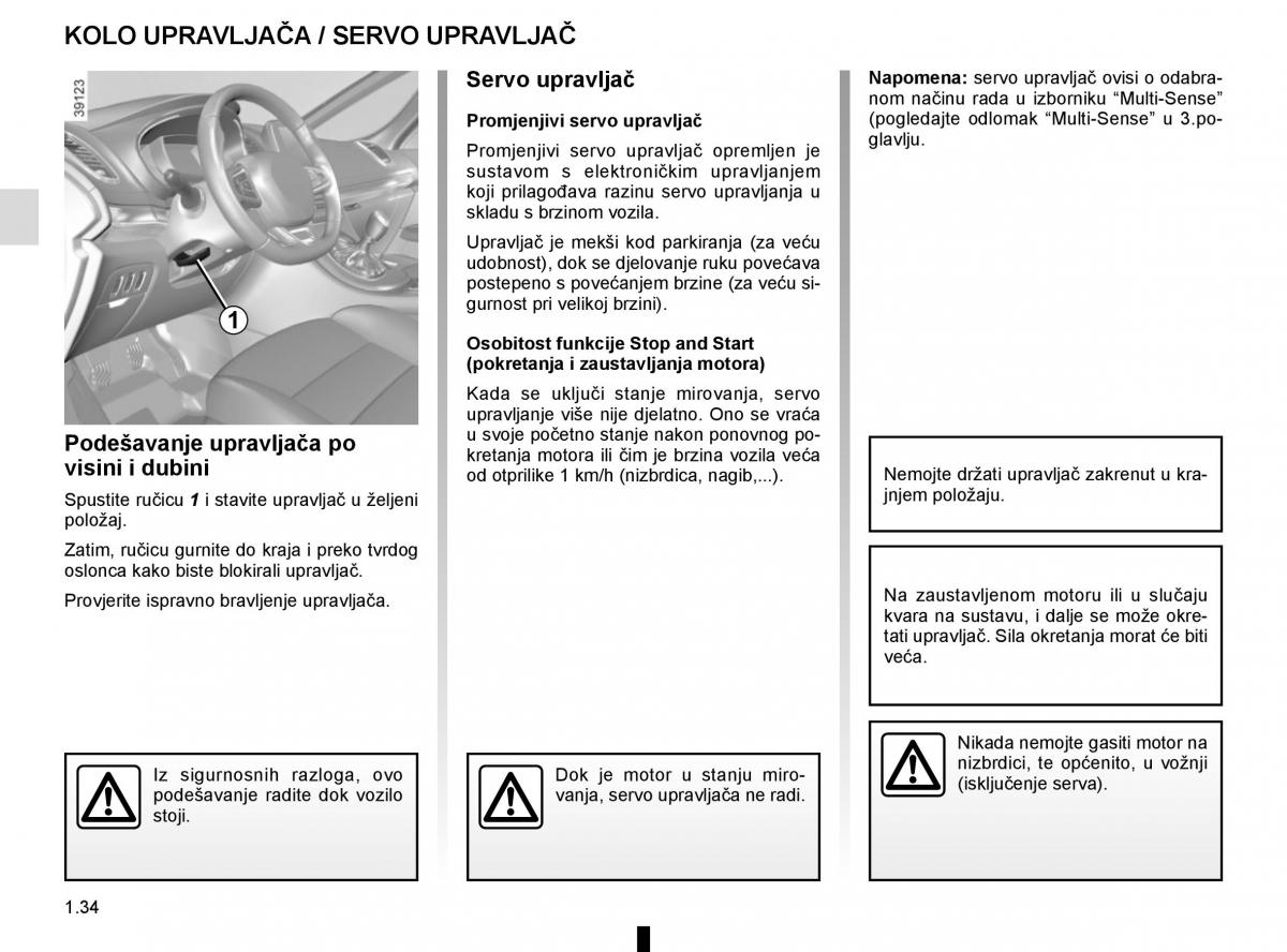 Renault Espace V 5 vlasnicko uputstvo / page 40