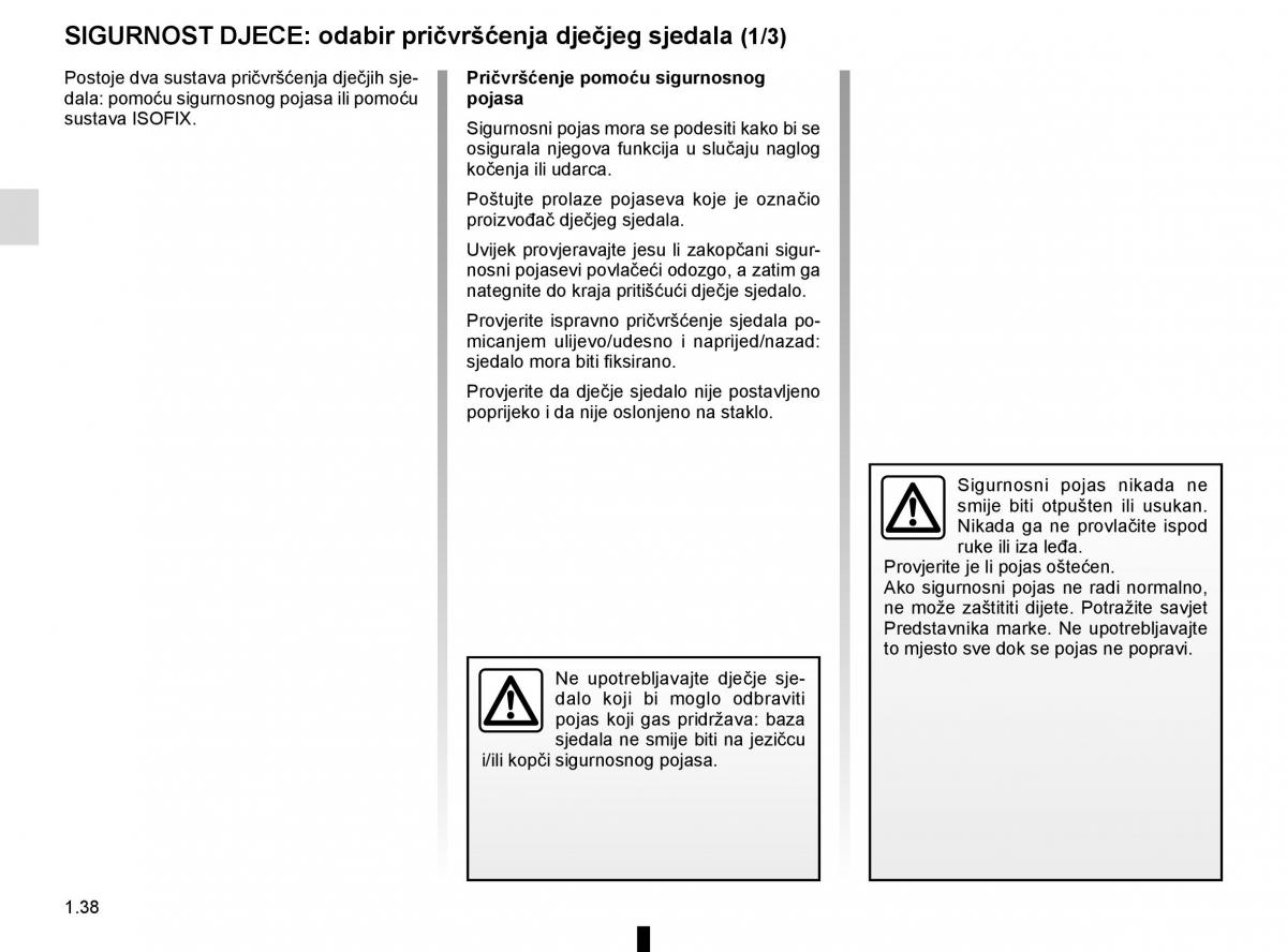 Renault Espace V 5 vlasnicko uputstvo / page 44