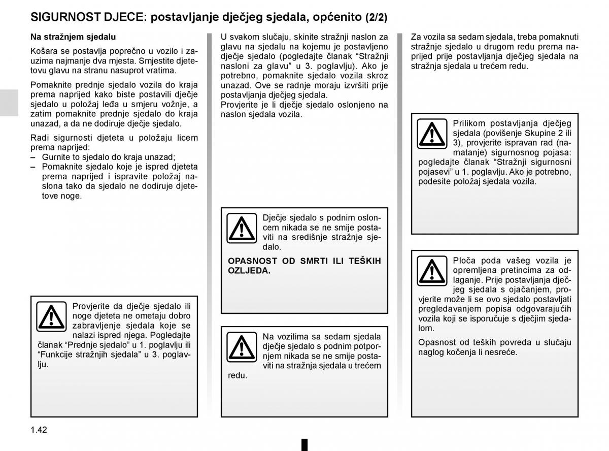 Renault Espace V 5 vlasnicko uputstvo / page 48