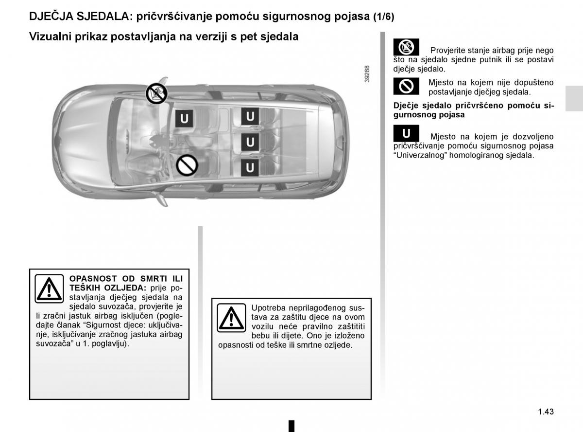 Renault Espace V 5 vlasnicko uputstvo / page 49