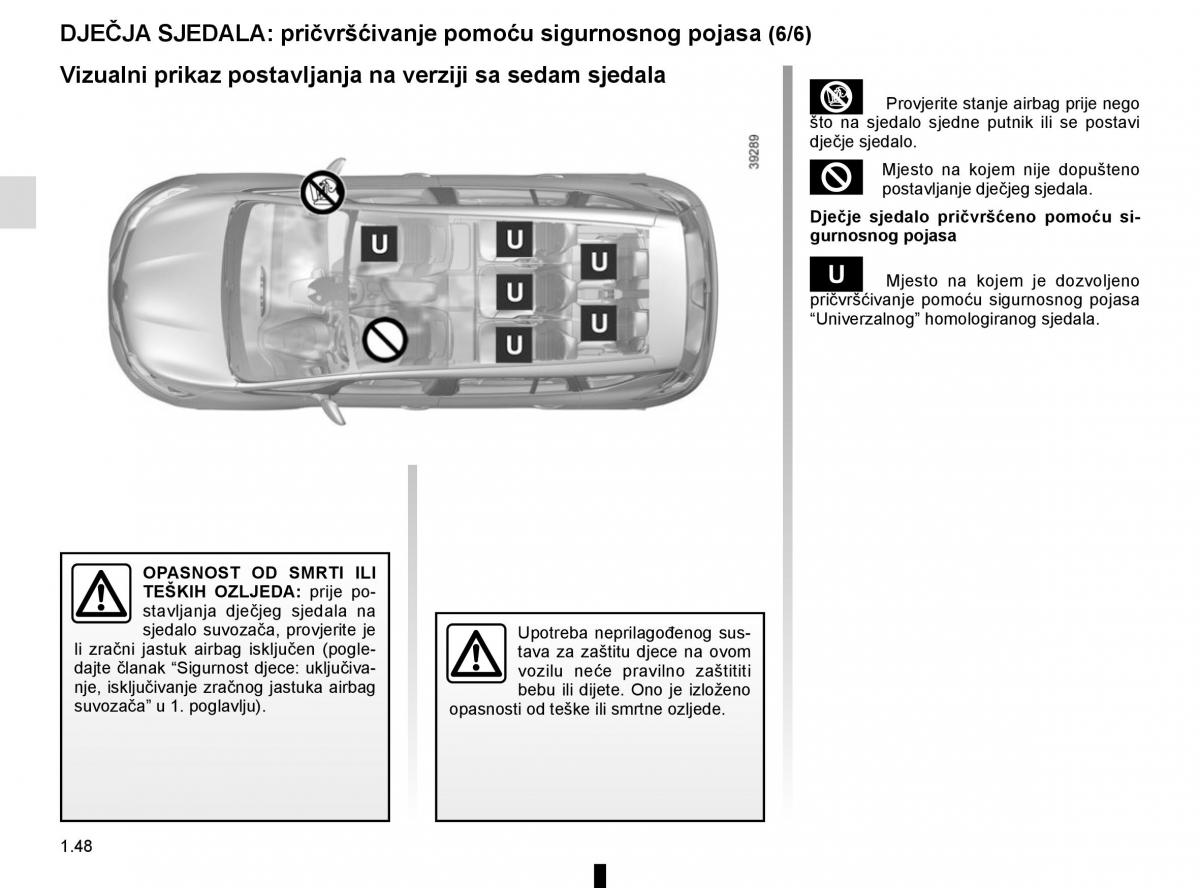 Renault Espace V 5 vlasnicko uputstvo / page 54