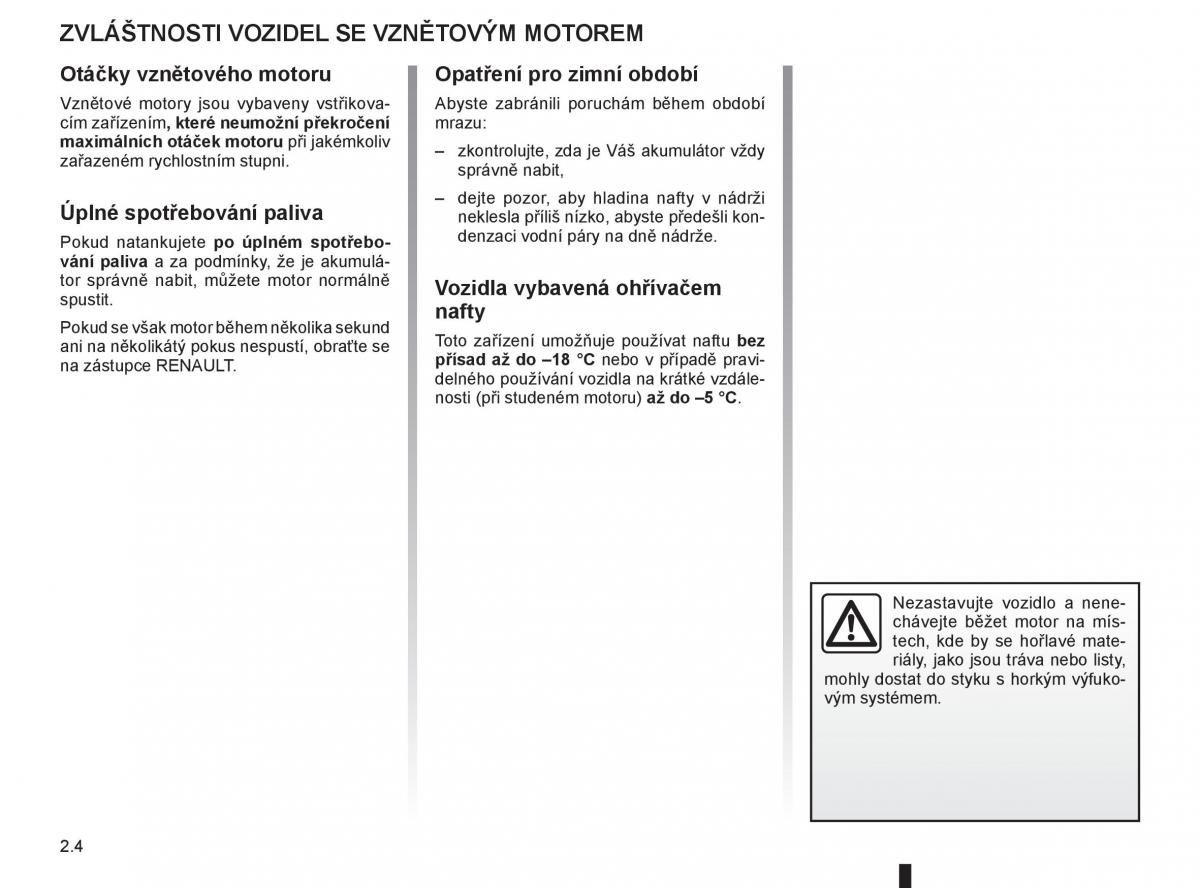 Renault Master II 2 navod k obsludze / page 70