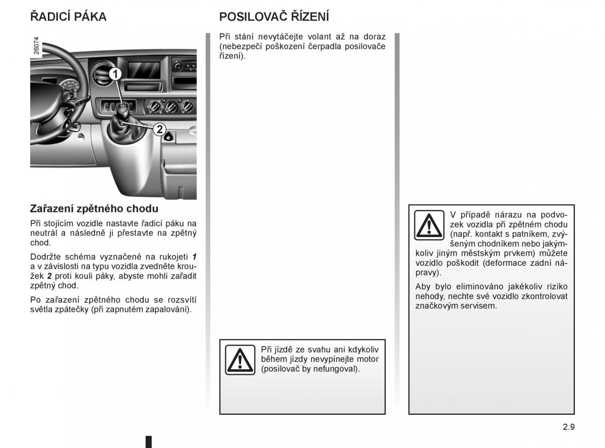 Renault Master II 2 navod k obsludze / page 75