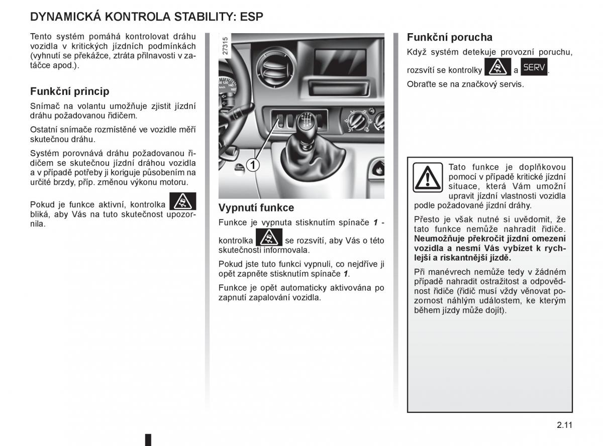 Renault Master II 2 navod k obsludze / page 77