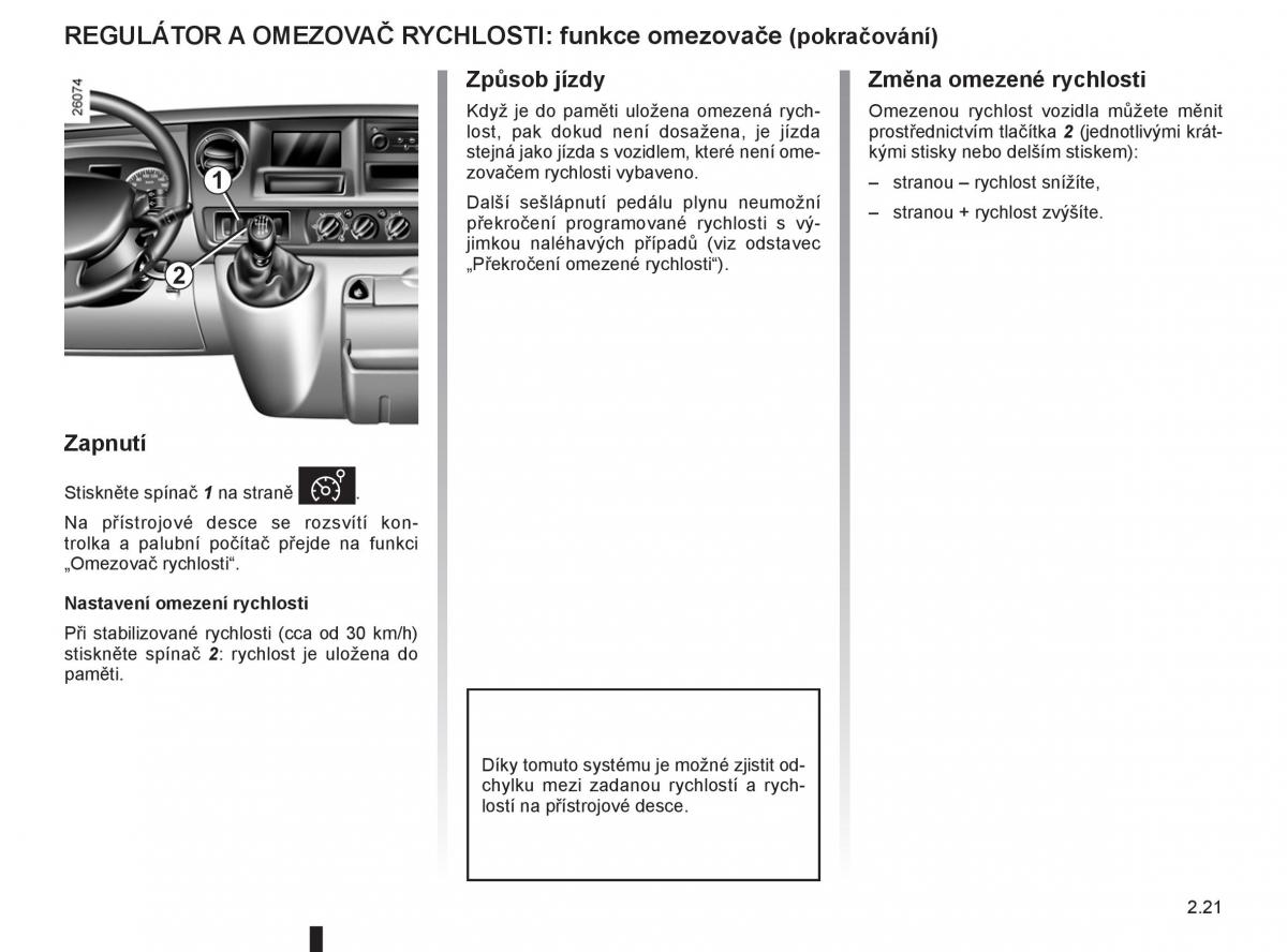 Renault Master II 2 navod k obsludze / page 87