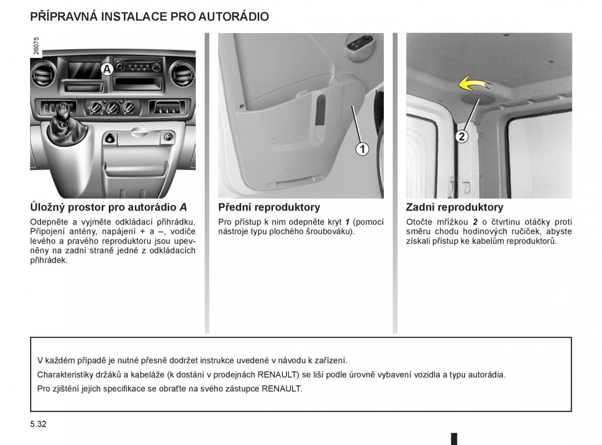 Renault Master II 2 navod k obsludze / page 170