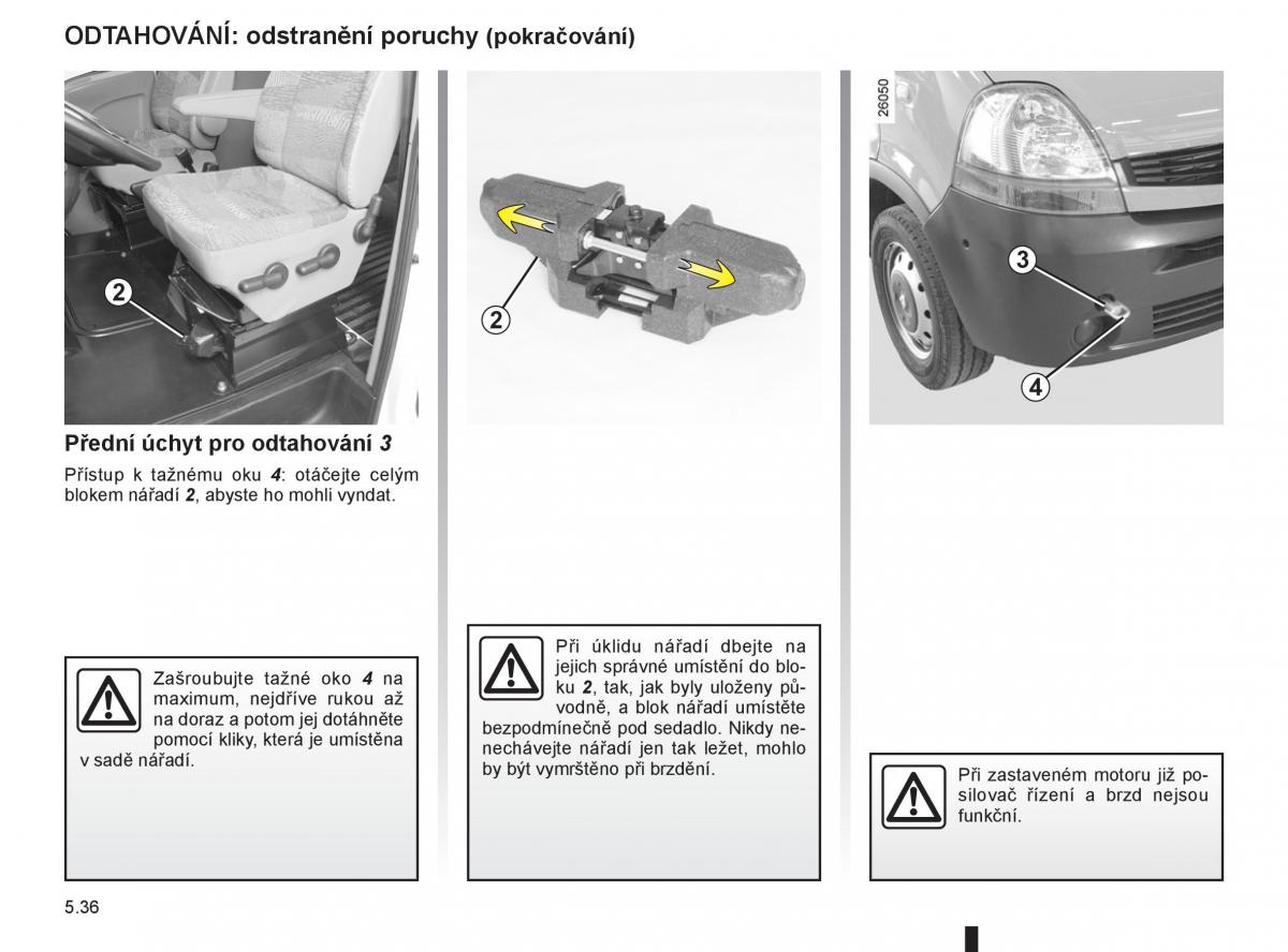 Renault Master II 2 navod k obsludze / page 174