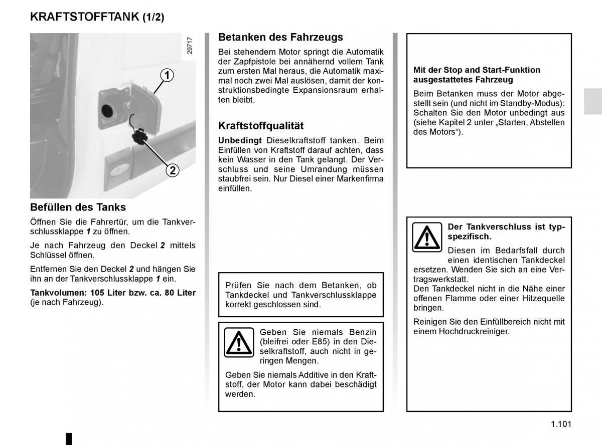 Renault Master III 3 Handbuch / page 107