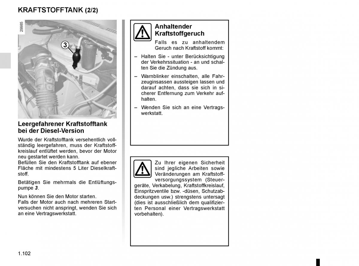 Renault Master III 3 Handbuch / page 108