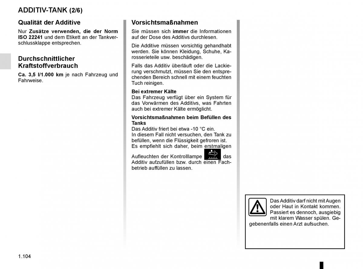 Renault Master III 3 Handbuch / page 110