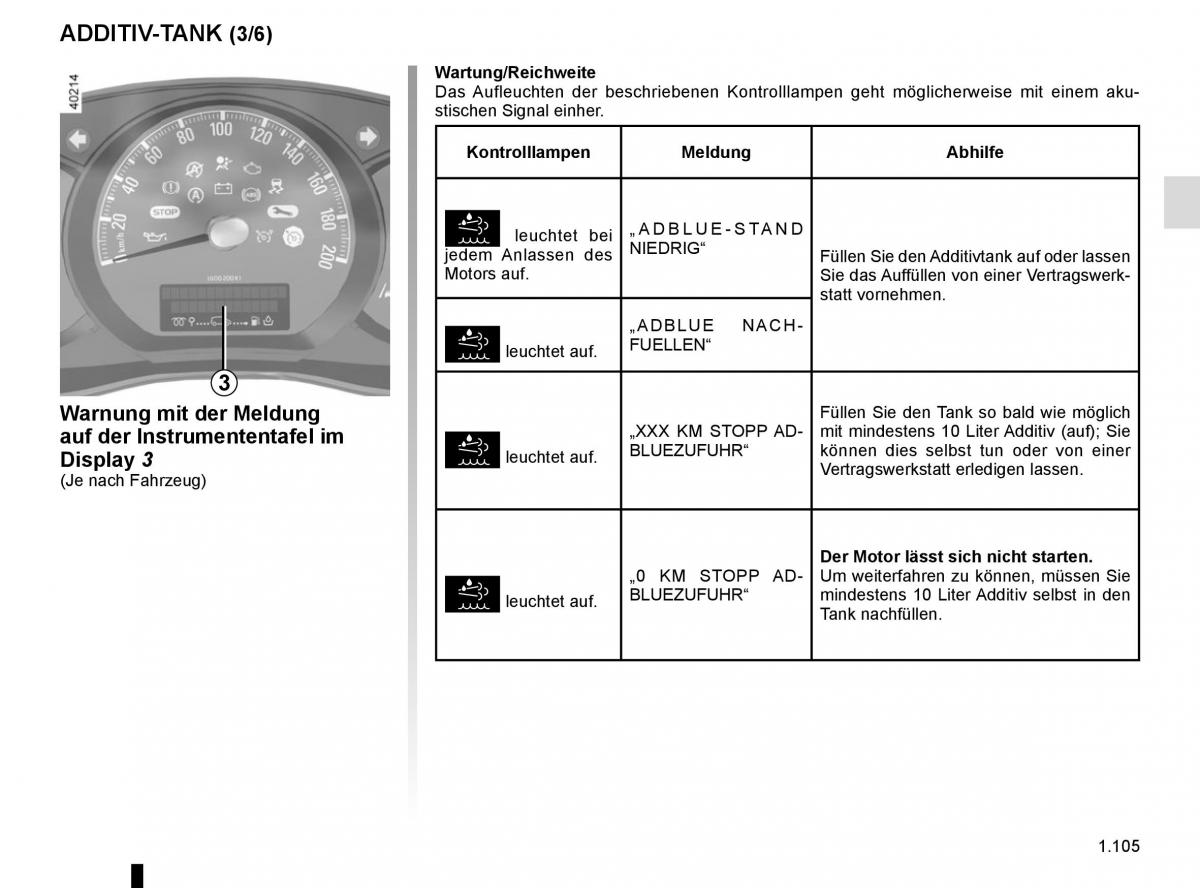 Renault Master III 3 Handbuch / page 111