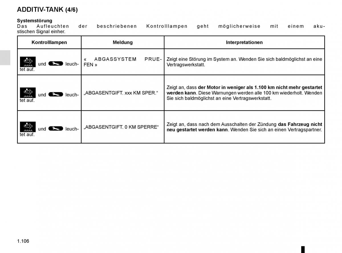 Renault Master III 3 Handbuch / page 112