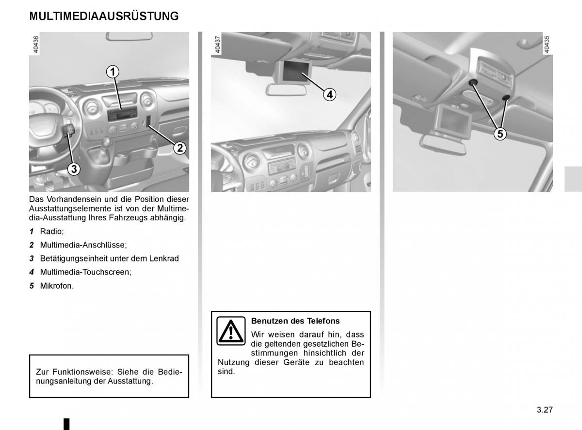 Renault Master III 3 Handbuch / page 187