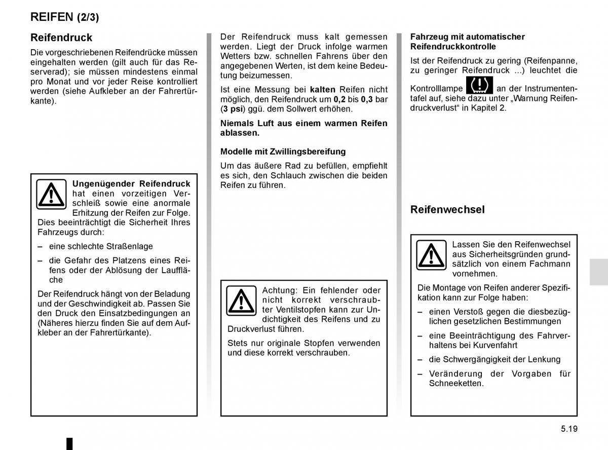 Renault Master III 3 Handbuch / page 227