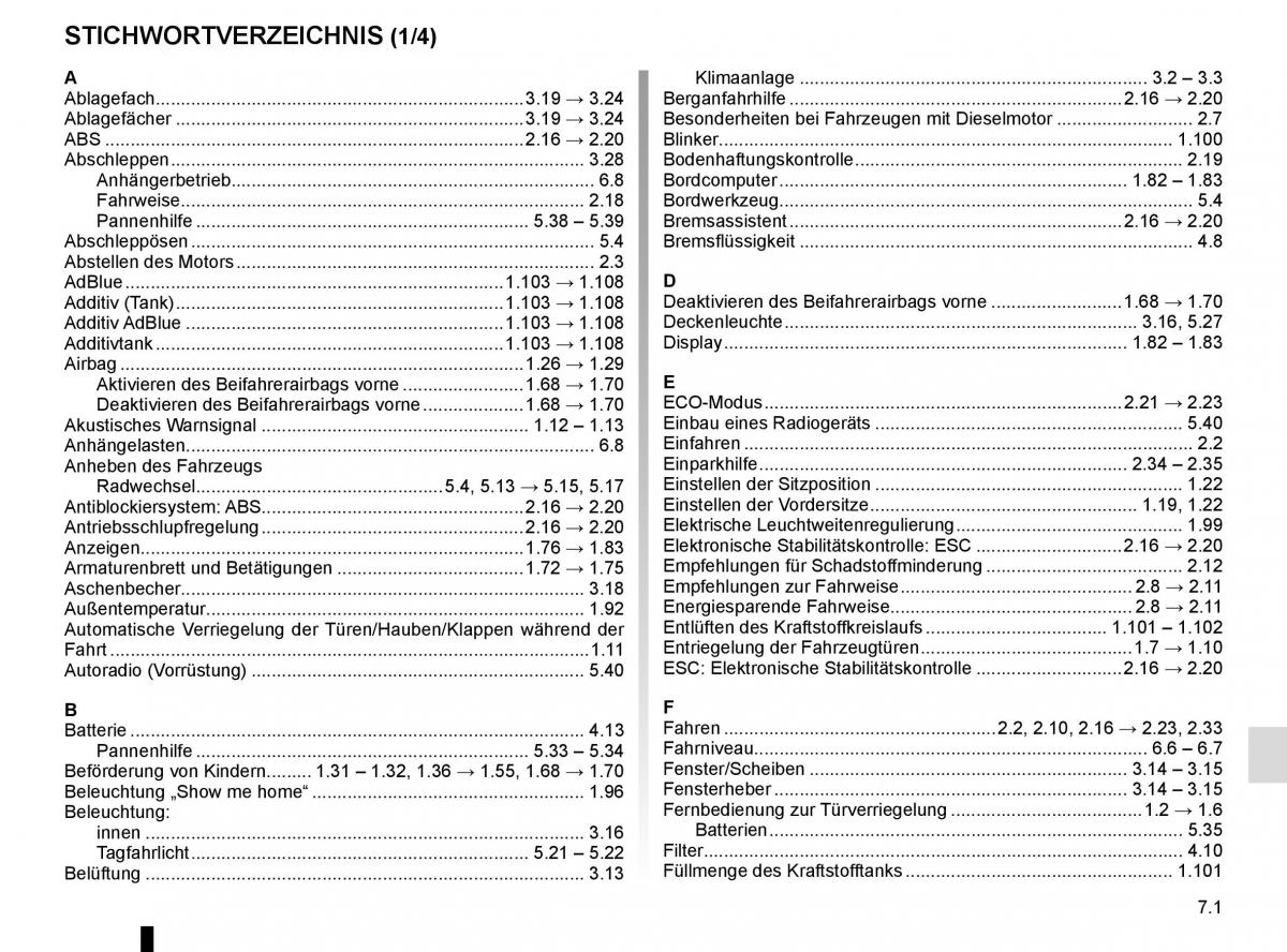 Renault Master III 3 Handbuch / page 277